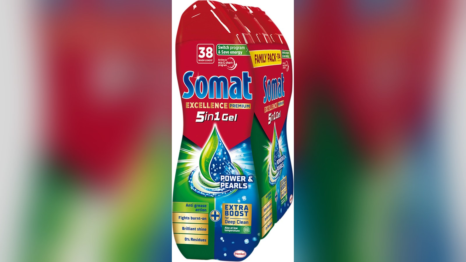 SOMAT Excellence Premium 5in1 Gel Anti Grease 114 dávek, 3× 684 ml