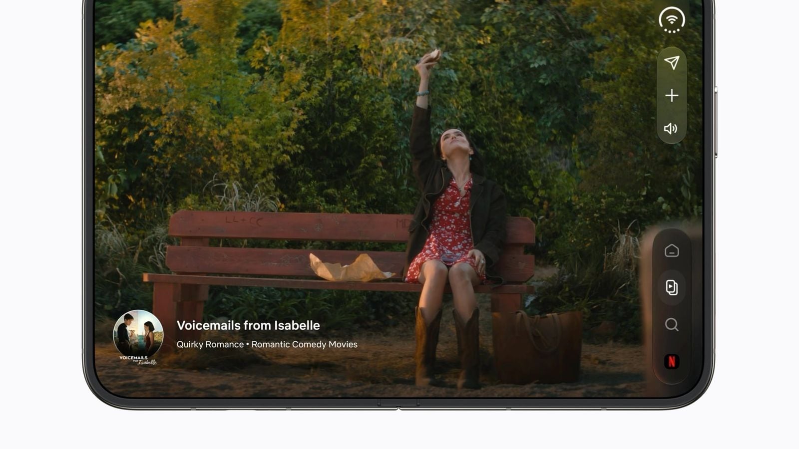 Rozhraní aplikace Netflix na iPhone Duo